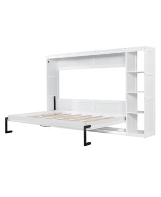 Full Size Murphy Bed with Bookshelf