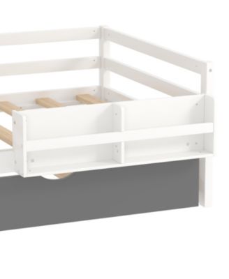 Streamdale Twin Platform Bed with Bookshelf & Trundle