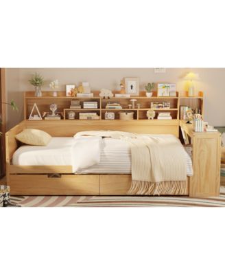 Pc Wooden Storage Desk Daybed