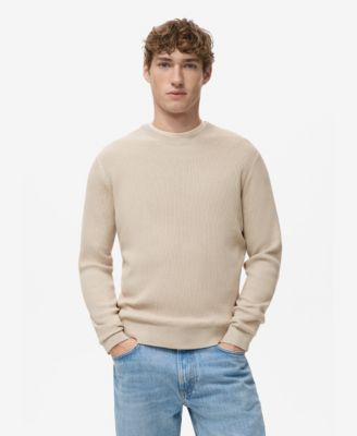 Men's Fine Rib-Knit Cotton Sweater