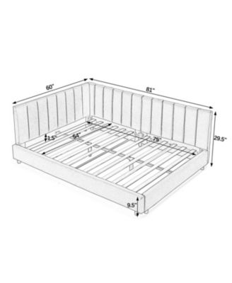 Tufted Upholstered Full Bed Frame