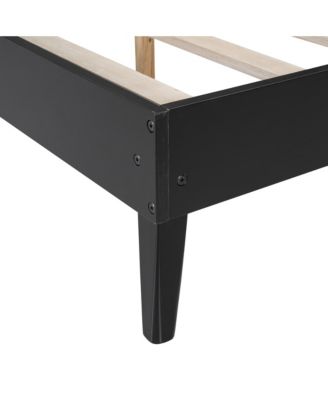 Queen Bed Frame with Nightstands and Lamps