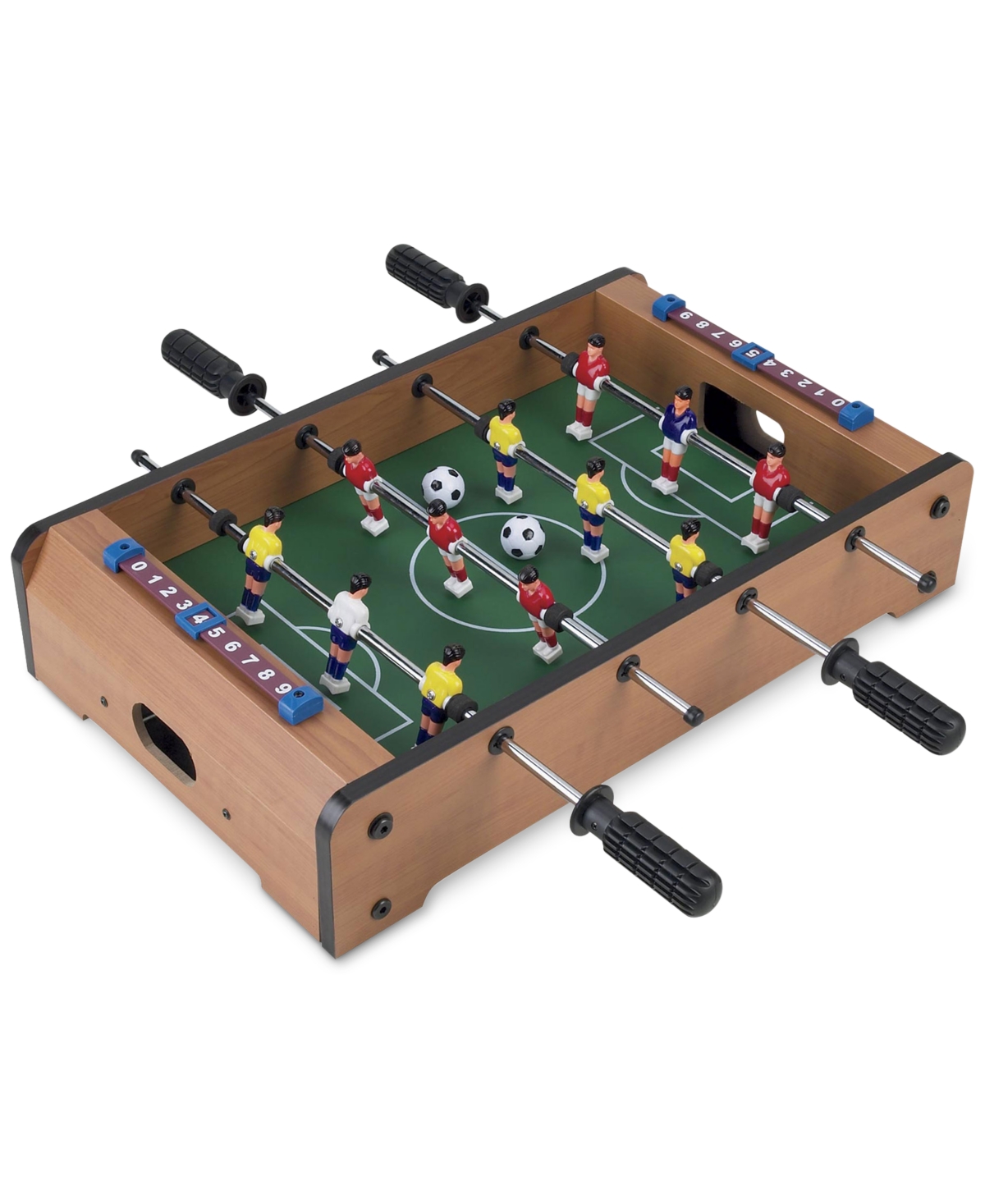 Trademark Global Mini Table Top Foosball Set, 3.5" X 12.25" X 20.25" In Brown