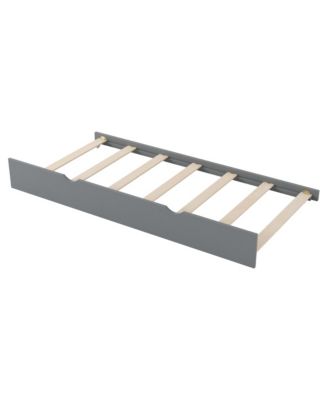 Wood Full Size platform bed with Trundle, Shelves and Storage Headboard