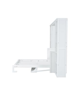 Full Size Murphy Bed with Desk and Bookshelf