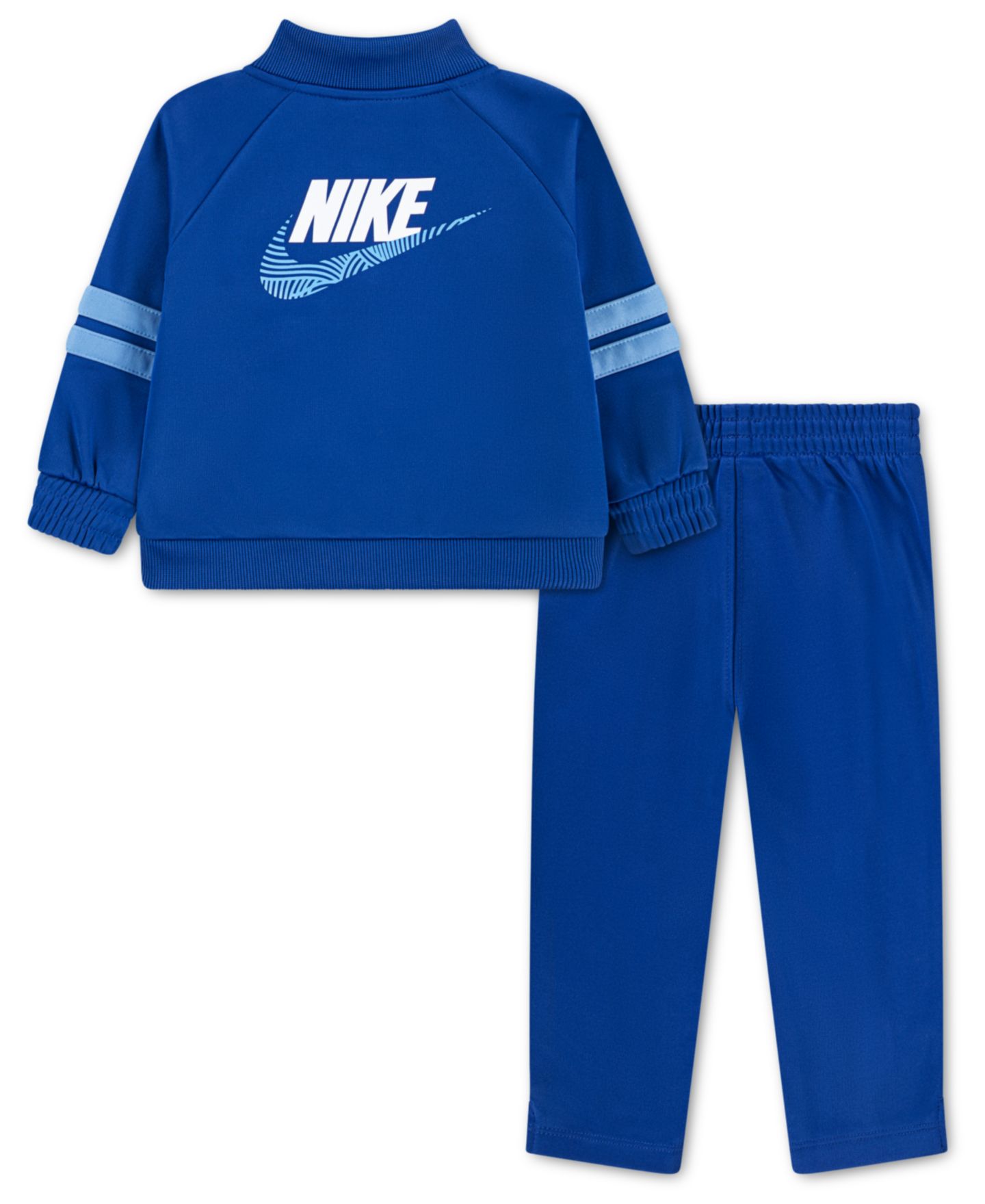Детский комплект Nike для малыша: куртка оверсайз и брюки с логотипом, 2 предмета, цвет: Синий — фото 2
