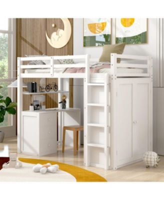Twin size Loft Bed with Drawers