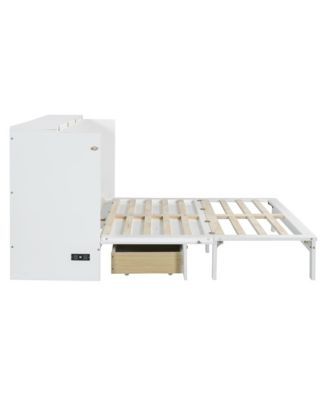 Queen Size Murphy Bed with Large Drawers