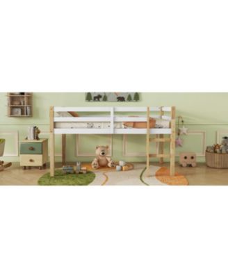 Rubberwood Twin Loft Bed