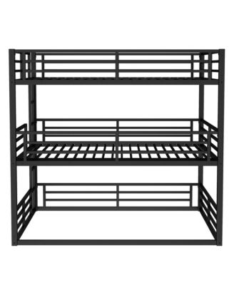 Triple Bunk Bed, Queen/Full XL/Queen, Metal