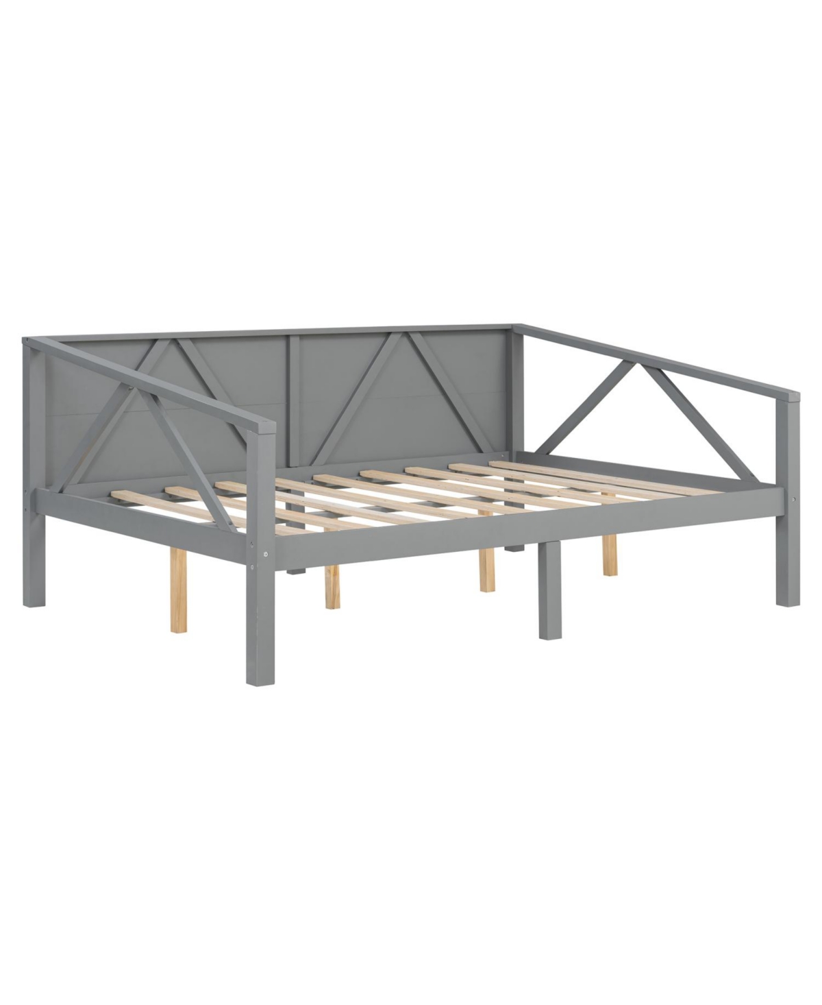 Streamdale Furniture + Full Size + Wood (or Mdf if applicable) + Gray Finish + Daybed