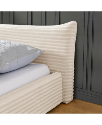  Queen Upholstered Platform Bed Frame - Beige