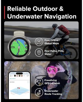 Ocean GPS Diving Watch with AMOLED Touchscreen, Heart Rate and Fitness Tracker