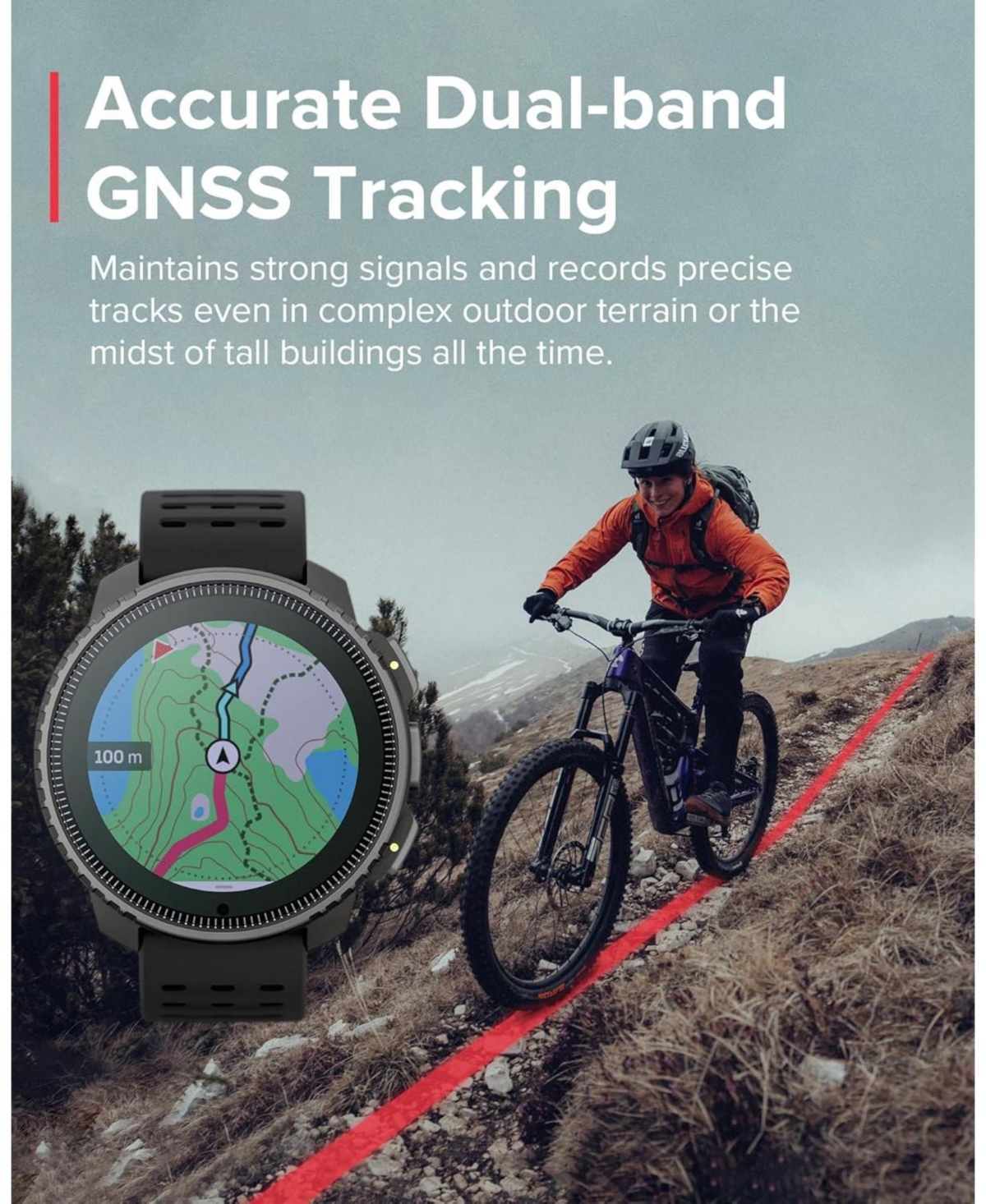 Suunto Vertical Steel Solar Gps Sports Watch with Sapphire Touchscreen, Heart Rate and Sleep Tracker - Canyon