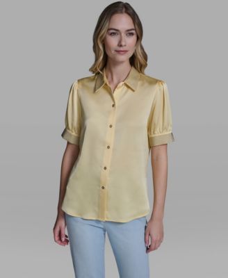 Women's Beaded Short-Sleeve Top