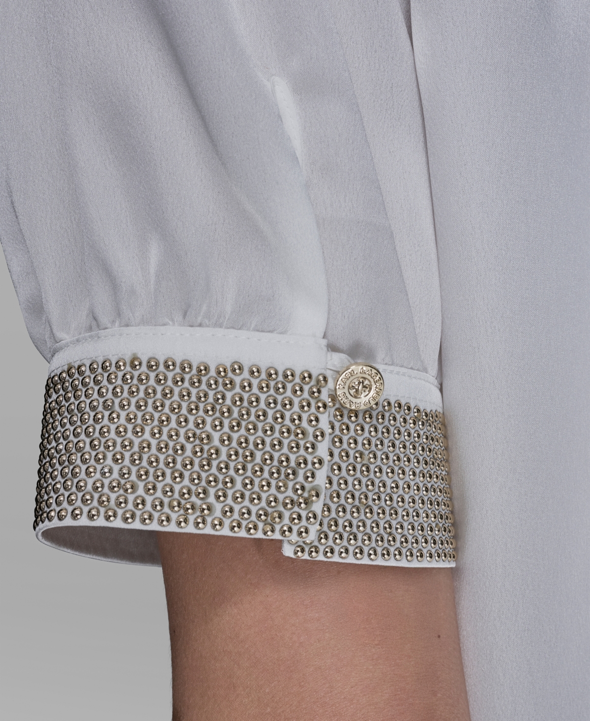 Karl Lagerfeld Paris Women's Beaded Short-Sleeve Top