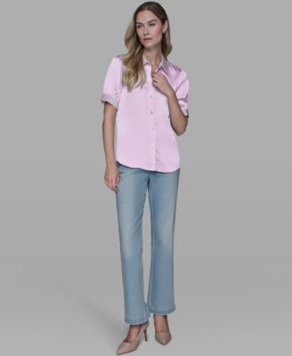 Women's Beaded Short-Sleeve Top