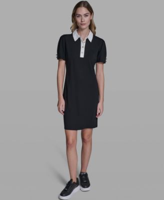 Women's Knit Collared Polo Dress
