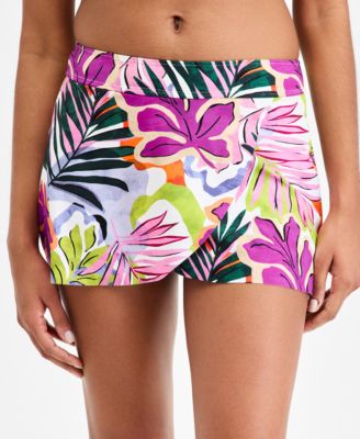 Women's Printed Tulip Drape Swim Skirt
