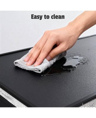 EZ GO 2 Pcs Portable Bar Table Shimmer Decor with Carry Bag Black Skirt for Wedding Camping Tradeshow Party