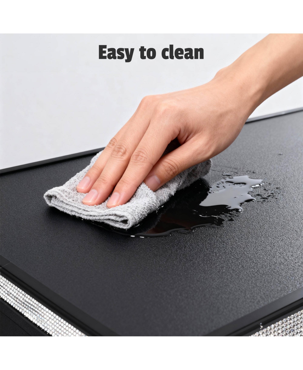 InstaHibit Ez Go 2 Pcs Portable Bar Table Shimmer Decor with Carry Bag Black Skirt for Wedding Camping Tradeshow Party