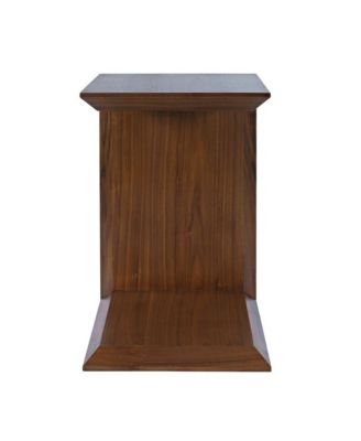Nobu Modern Beveled Angle Wood Accent End C-Table