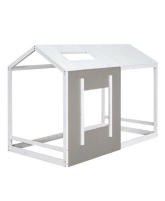 Twin Size House Platform With Roof And Window