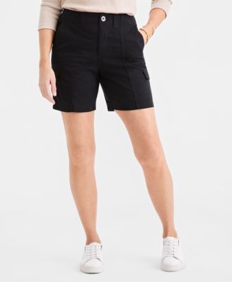 Women's Mid-Rise Comfort-Waist Cargo Shorts