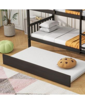 Convertible Twin Bunk Bed with Trundle, Espresso