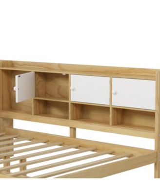 L-Shape Daybed with Storage, Desk & Bookshelf