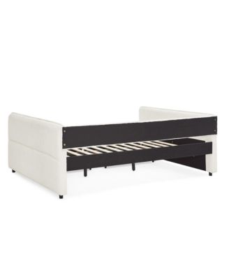  Boucle Tufted Daybed with Trundle and Drawers (Queen)