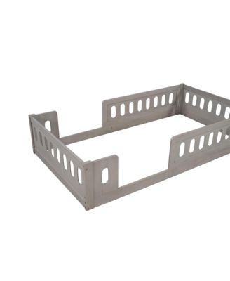 Twin Platform Bed with Guardrail (Natural)