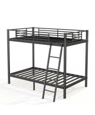 Metal Bunk Bed, Twin Over Twin Size