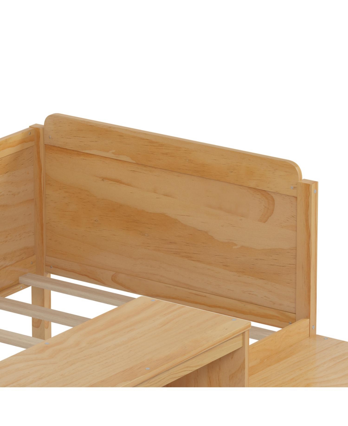 Streamdale Furniture Wooden Twin Daybed with Storage, Study Desk, and Stool