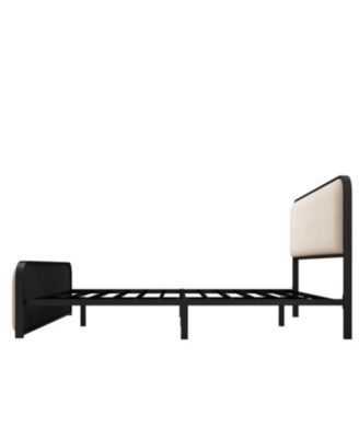 Streamdale Modern Queen Bed Frame with Upholstered Headboard, Footboard, and Underbed Storage