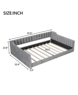  Full XL Size Upholstery Daybed and Side Storage Pocket