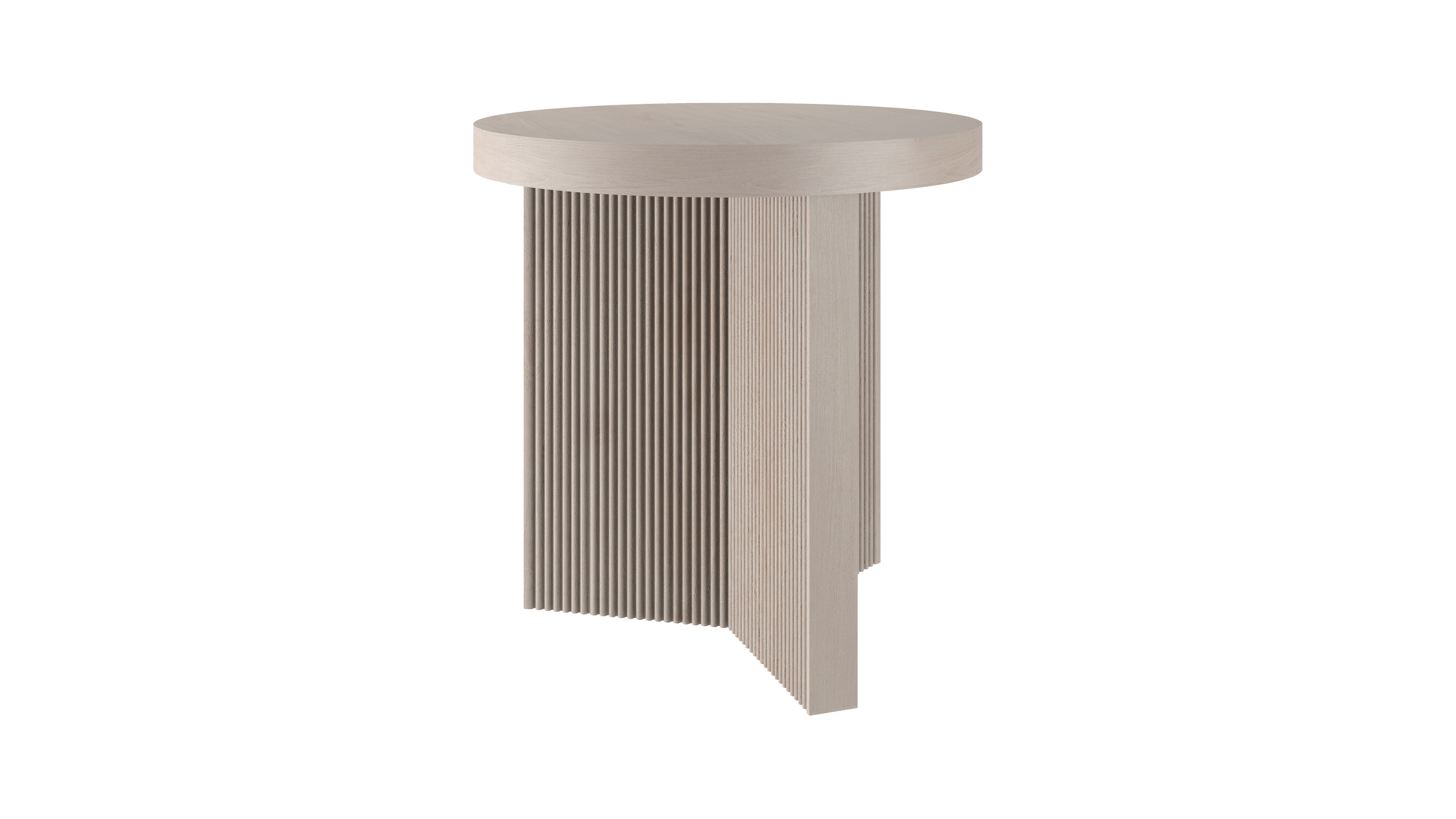 Hudson & Canal Holm 22" Wide Round Fluted Side Table