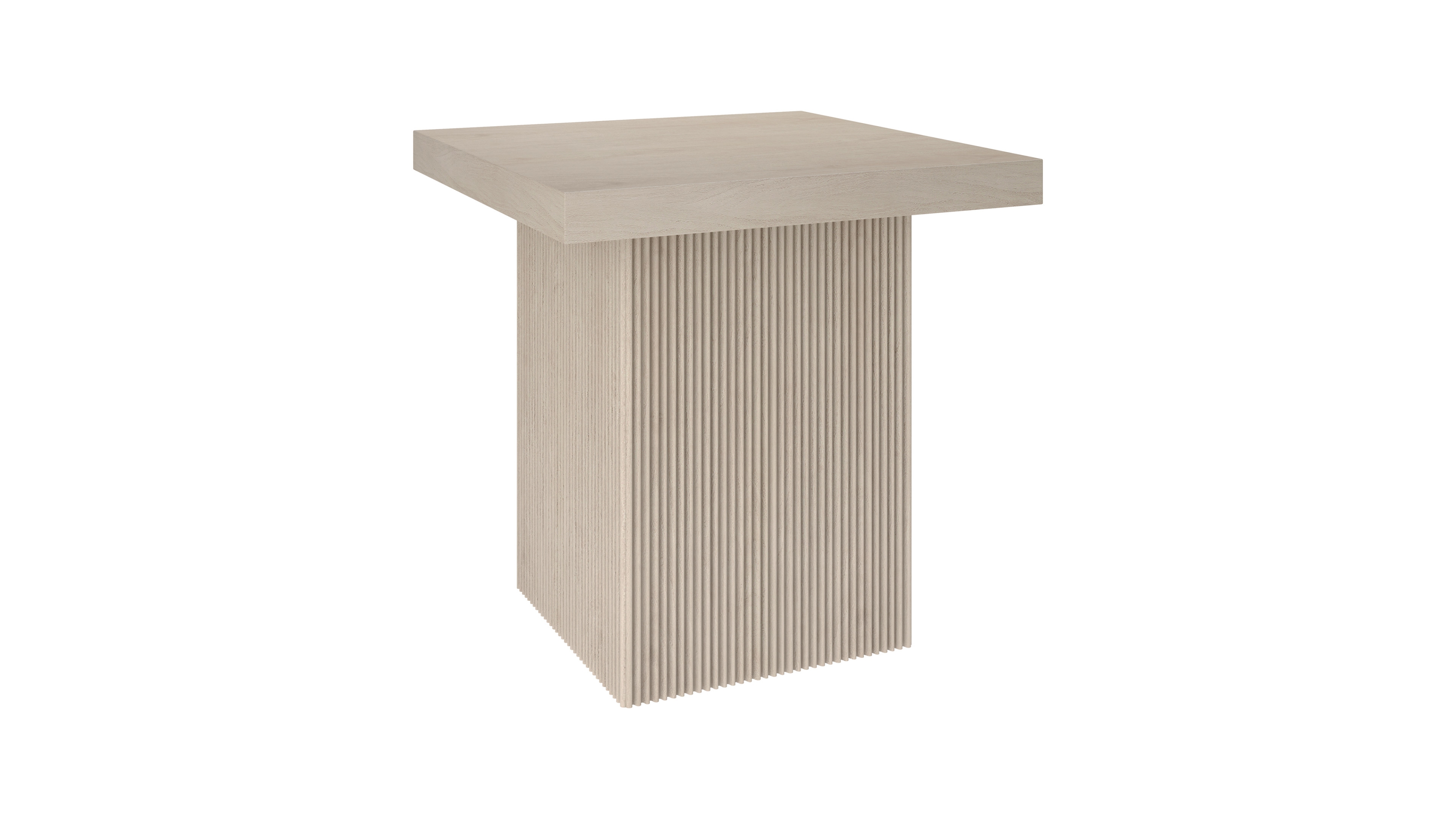 Hudson & Canal Torren 22" Wide Square Fluted Side Table