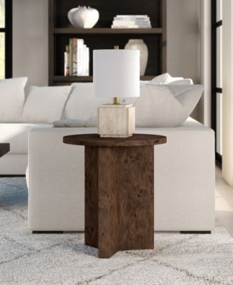 Anders 20" Wide Burled Side Table