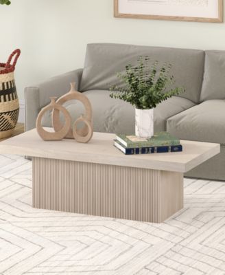 Torren 48" Wide Rectangular Fluted Coffee Table
