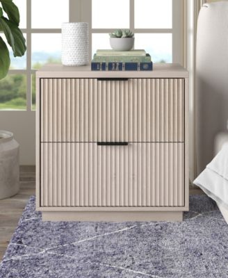 Yarden 24" Wide Rectangular Fluted Nightstand