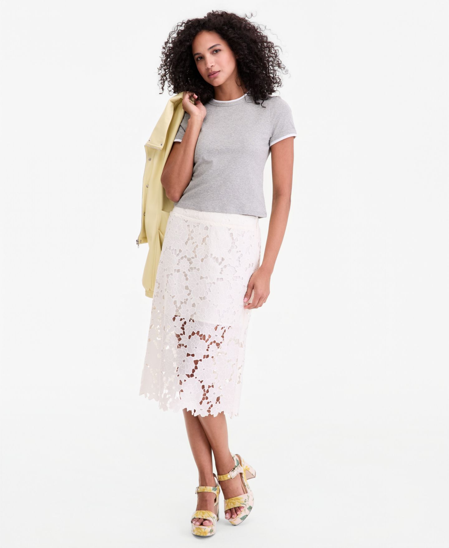 Женская юбка On 34th Lace Midi, цвет: Зимняя слоновая кость — фото 4