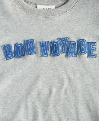 Women's Bon Voyage Denim Appliqu&eacute; Cuffed T-Shirt