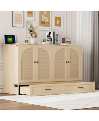 Queen Size Murphy Bed with Large Drawers