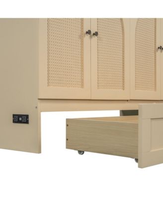 Queen Size Murphy Bed with Large Drawers