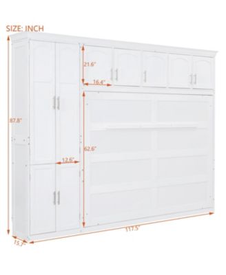  Queen Size Murphy Bed Wall Bed with Cabinets