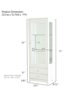 71" Wood (or relevant material) LED Light Display Cabinet