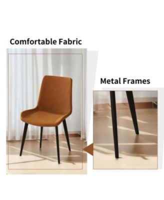 Upholstered Faux Leather Dining Chairs (Set of 4)