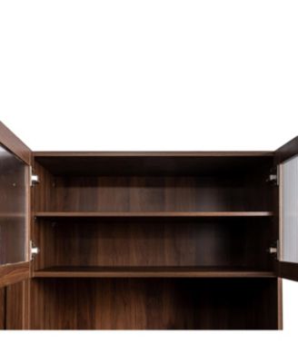 Farmhouse Pantry Cabinet with Pull-Out Shelves