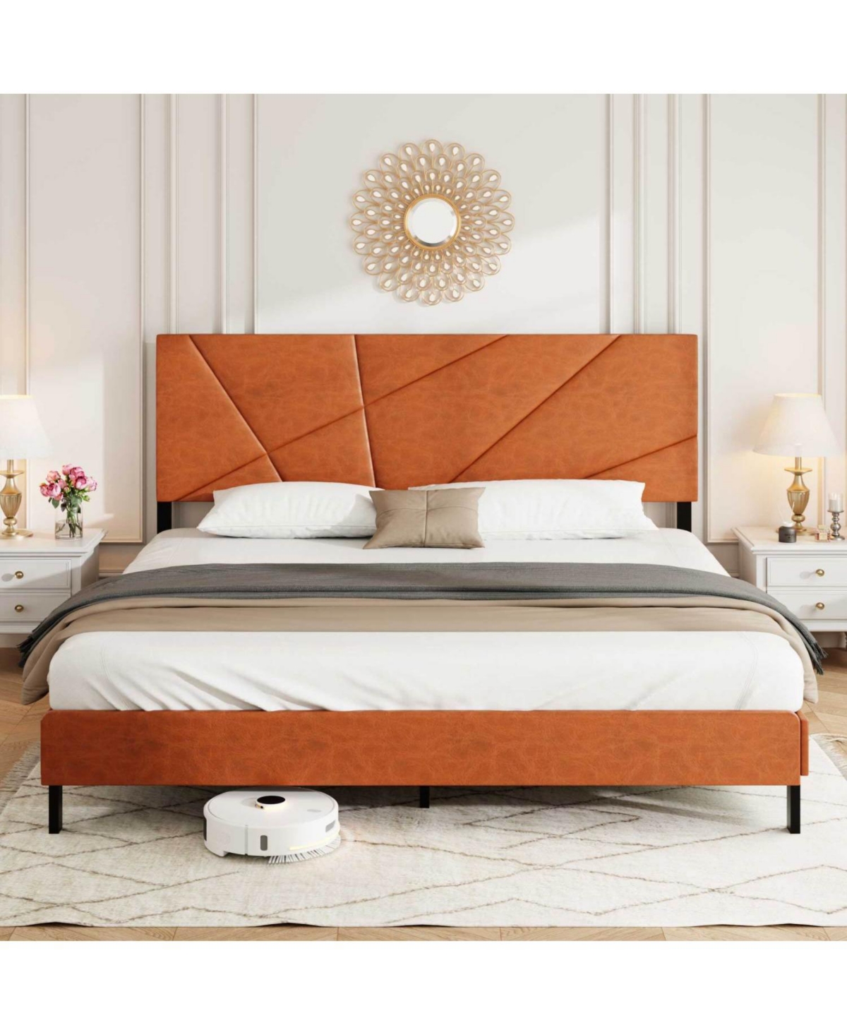 Streamdale Furniture King Metal Bed Frame - Square Platform